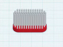 30 x 10 mm Elliptical Toothbrush Head, 4mm Thickness