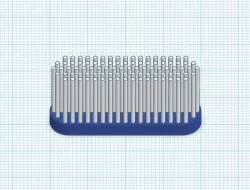 40 x 10 mm Elliptical Toothbrush Head, 4mm Thickness