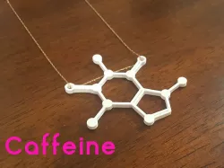 Caffeine Molecule Pendant