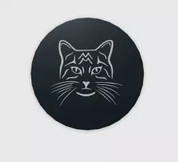Cat Face Coffee Stencil