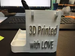 Desk organizer sticky note post-it holder - 3D printed with LOVE