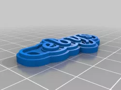My Customized Multiline Tag or Keychain courgette