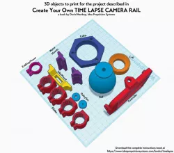 Objects for the project described in the book Create Your Own TIME LAPSE CAMERA RAIL