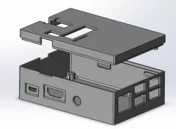 Raspberry PI case for RGB Matrix Hat