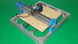 019-Homemade Laser Draw Mill Plotter 3D Printer Arduino Robotic Drawing DIY XY Axis Slide Linear Frame 