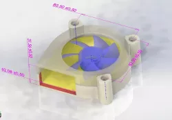 3D printed upgrade for an old 80*25 fan v1.1