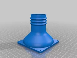 80mm fan to tube adapter straight no fins