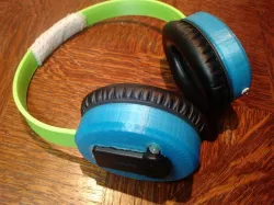 Bluetooth version of 3d printed headphone