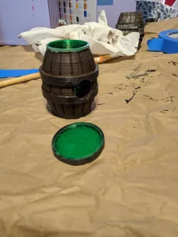 Dog poop bag barrel w/ screw cap