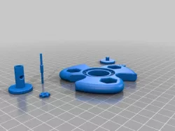 Double Fidget Spinner with Gears