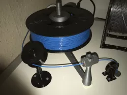 Filament Guide Ikea Lack enclosure horizontal spool holder