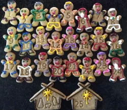 Gingerbread Man Advent Calendar Cookie Cutter Set