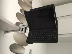 Hand screw clamp with extended arm/ Ipad with keyboard stand