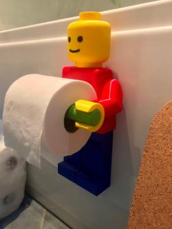 Lego man toilet online roll holder