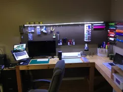 overhead led bracket for pegboard