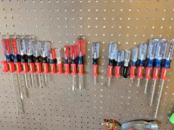 Pegboard screwdriver holder