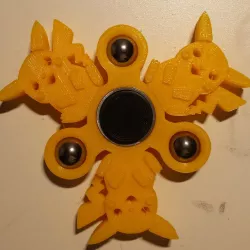 Pikachu Fidget Spinner, 12 mm steel ball as weight