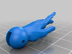 S-hook ready hands, wrist, forearm for robot doll