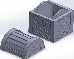 Simple Treasure Chest 1in x 1in x 1.5in