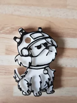 Snuffles or Snowball from Rick and Morty Keychain