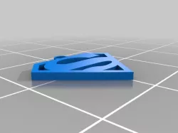 Superman logo keychain