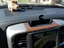 2017 RAM truck coin tray Samsung S8 with spigen neo hybrid case, phone holder with Cummins logo