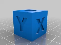 20mm calibration cube with hole 10mm