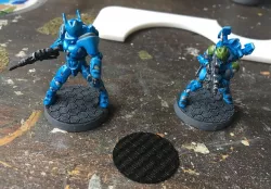 25mm base toppers with hex pattern