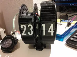 60flaps * 2drums  split flap display clock