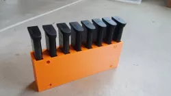 8 Count .45 Single Stack 1911 Magazine Wall Mount 