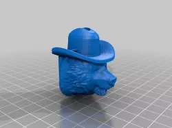 Bear with hat bead