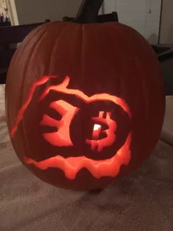 Bitcoin Pumpkin Carving Stencil