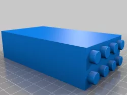Duplo 2x4 block, 6 blocks high