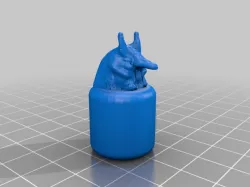 Egyptian wolf funerary urn