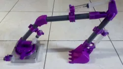 Excavator with syringes