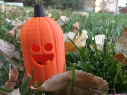 Happy Tea Light Pumpkin with seperate Stem