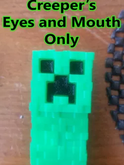 Minecraft Creeper Eye and Mouth Only