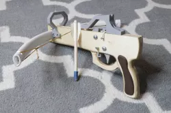 Pistol Crossbow trigger mech and sights