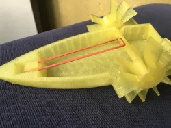 Rubber band powered boat