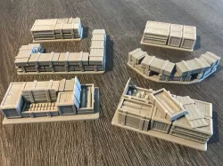 Warhammer 30K / 40K - Terrain - Crates / Pallets / Defenses
