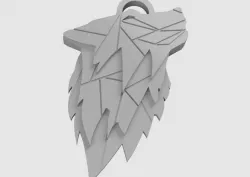 Wolf Key Chain Geometric