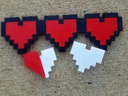 Zelda Life Heart Container With Magnetic Interchangeable Centers
