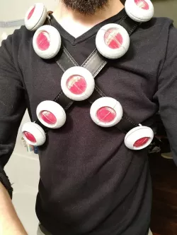 "Bomb Voyage" costume bombs props