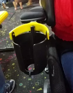 cup holder c-swivel for wheelchair attachment