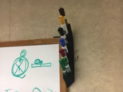 Easy Mount Dry Erase Accessory Holder - Pens, Eraser, Cleaner