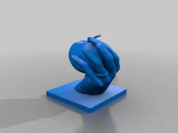 Hand holding apple