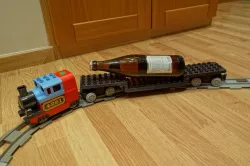 LEGO DUPLO train Flatcar Heavy hauler Schnabel car