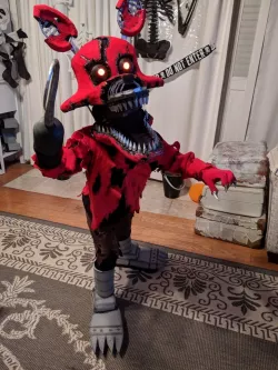 Nightmare Foxy Costume (mask and hook)