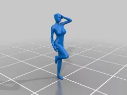 Nude model standing