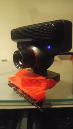 PS3 Eye cam mount for foldback / binder clips